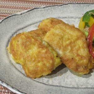 鶏ささみのカレー風味ピカタ